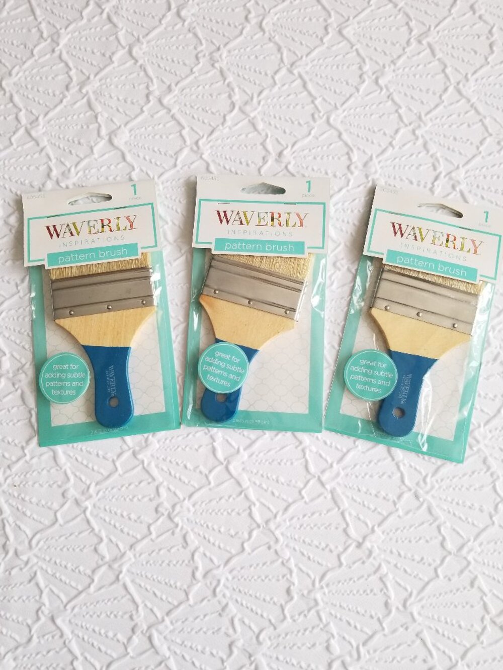 3 inch Waverly Inspirations Pattern Brush Set of 3